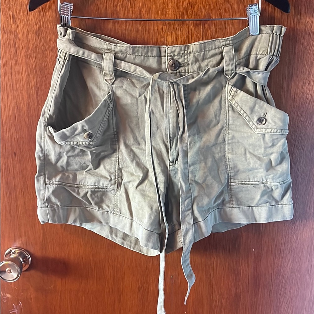 Old Navy Green High-Waisted Shorts with Belt